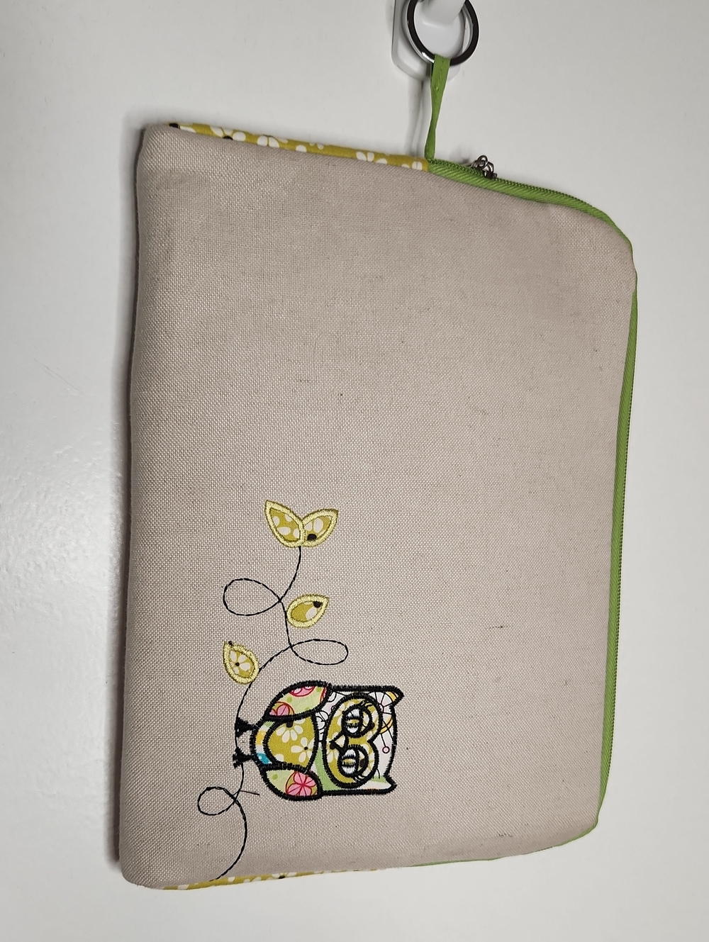 NWT Sheffield Home OWL Tan canvas Tablet sleeve/matching pouch.